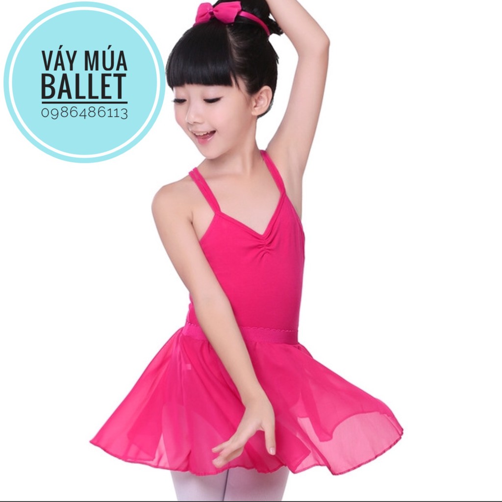 Set áo váy múa 2 dây đan (3 màu)
