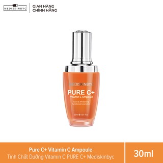 Serum vitaminc pure c+ ampoule mediskinbyc 30ml, tinh dưỡng chất đậm đặc đẩy nhanh mụn ẩn, chống lão hóa