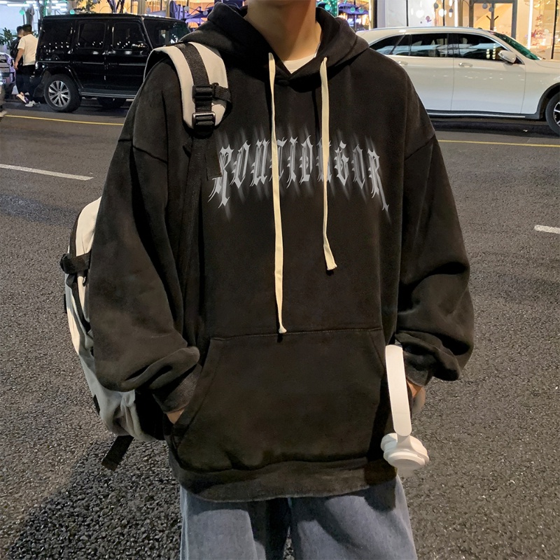 Ifnicefuture The new online Áo Khoác hoodie Tay Dài Dáng Rộng In Họa Tiết vintage Thời Trang Thường Ngày Cho Nam