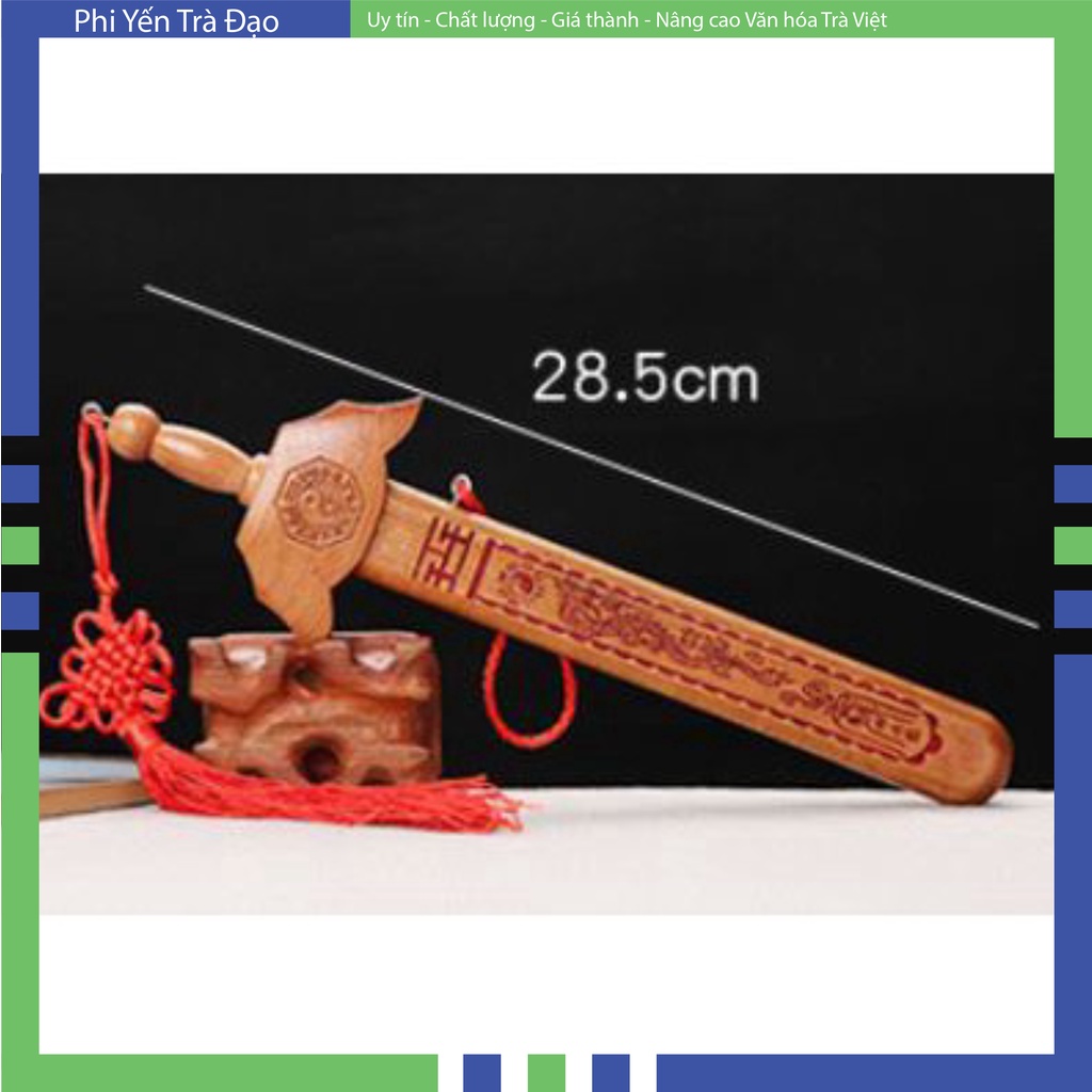Kiếm gỗ đào thất tinh bát quái 22cm