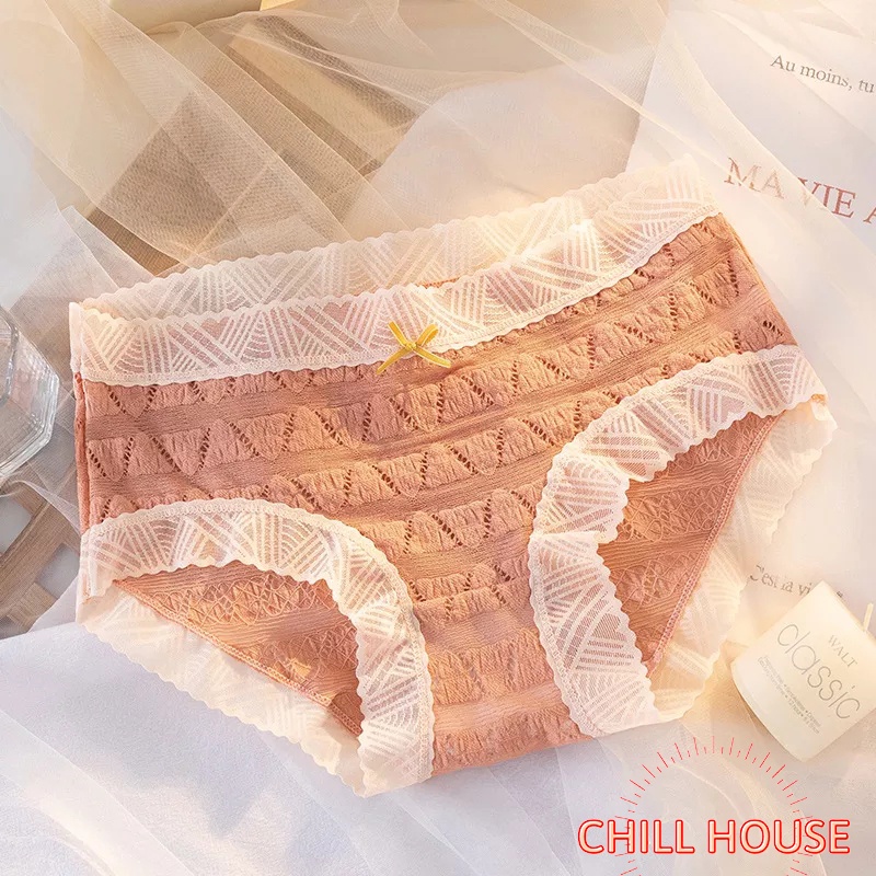 Quần lót nữ - quần lót cotton mềm mịn hoạ tiết hình tam giác 129 CHILL HOUSE