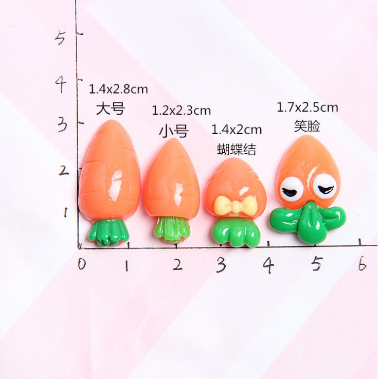 Jibbitz sticker hoa quả cà rốt củ cải gắn dép sục Croc