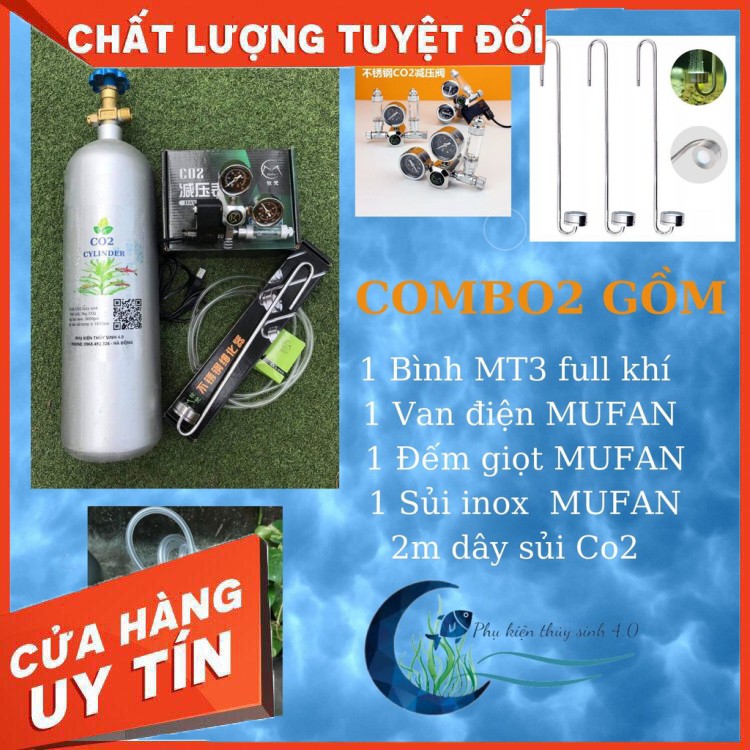Bình Co2 (3Kg) Full Bộ Van Điện