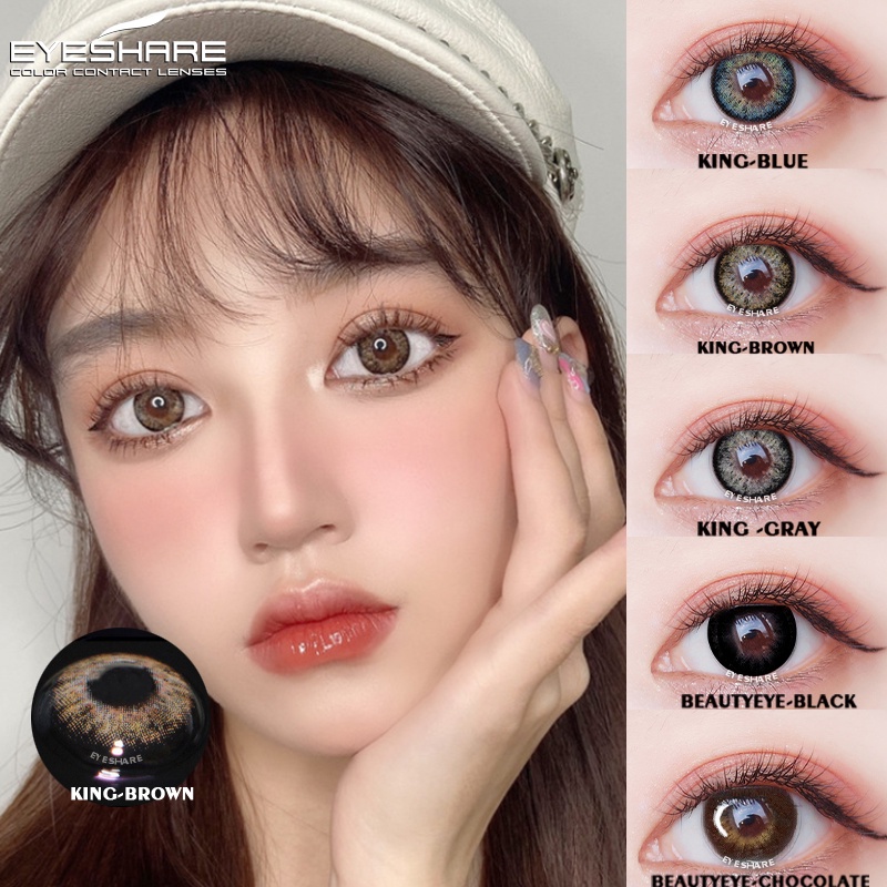 EYESHARE [Hàng mới về] Bộ 2 kính áp tròng mềm mịn trang điểm mắt