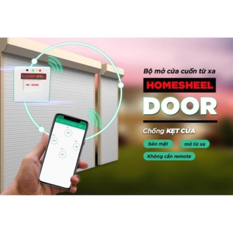 THIẾT BỊ ĐÓNG MỞ CỬA CUỐN BẰNG ĐIỆN THOẠI THÔNG MINH HOMESHEEL DOOR