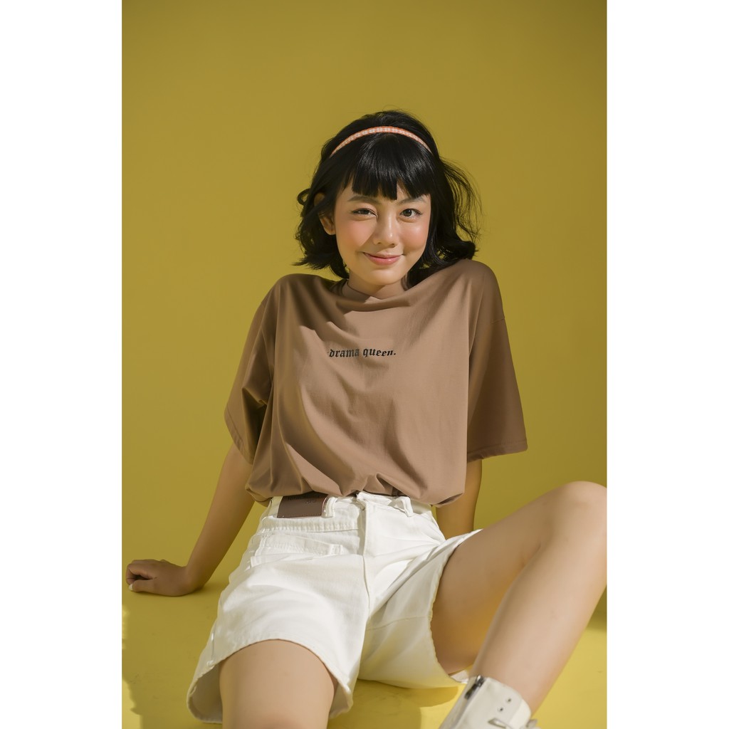 [ Miều ] Áo thun form rộng in chữ Drama Queen