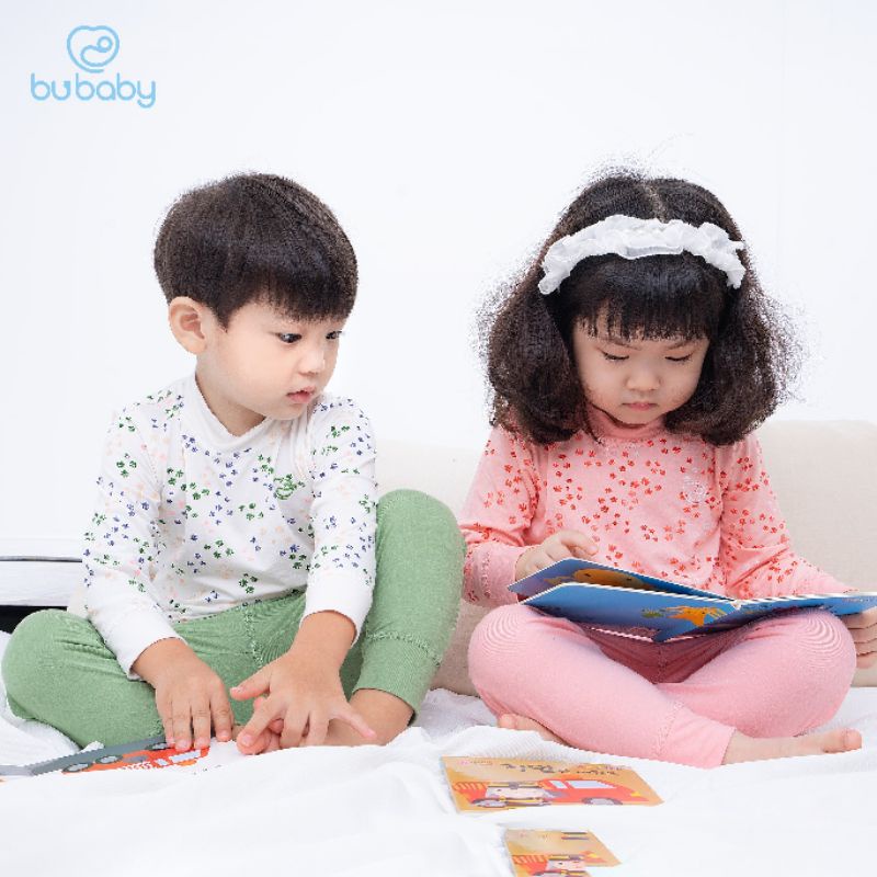 Bubaby - BB009.02 Bộ cổ 3p cài vai dài tay Bambus Puppie 2021