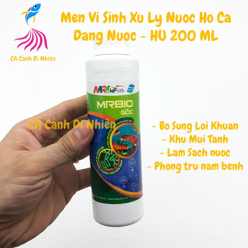 Men vi sinh Mr Bio Fish MRBIO GỐC dạng NƯỚC 200 ml xử lý nước hồ cá