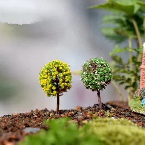 Phụ Kiện Tiểu Cảnh Cây Cảnh Nhựa Trang Trí Chậu Cây, Sen Đá, terrarium, charm slime