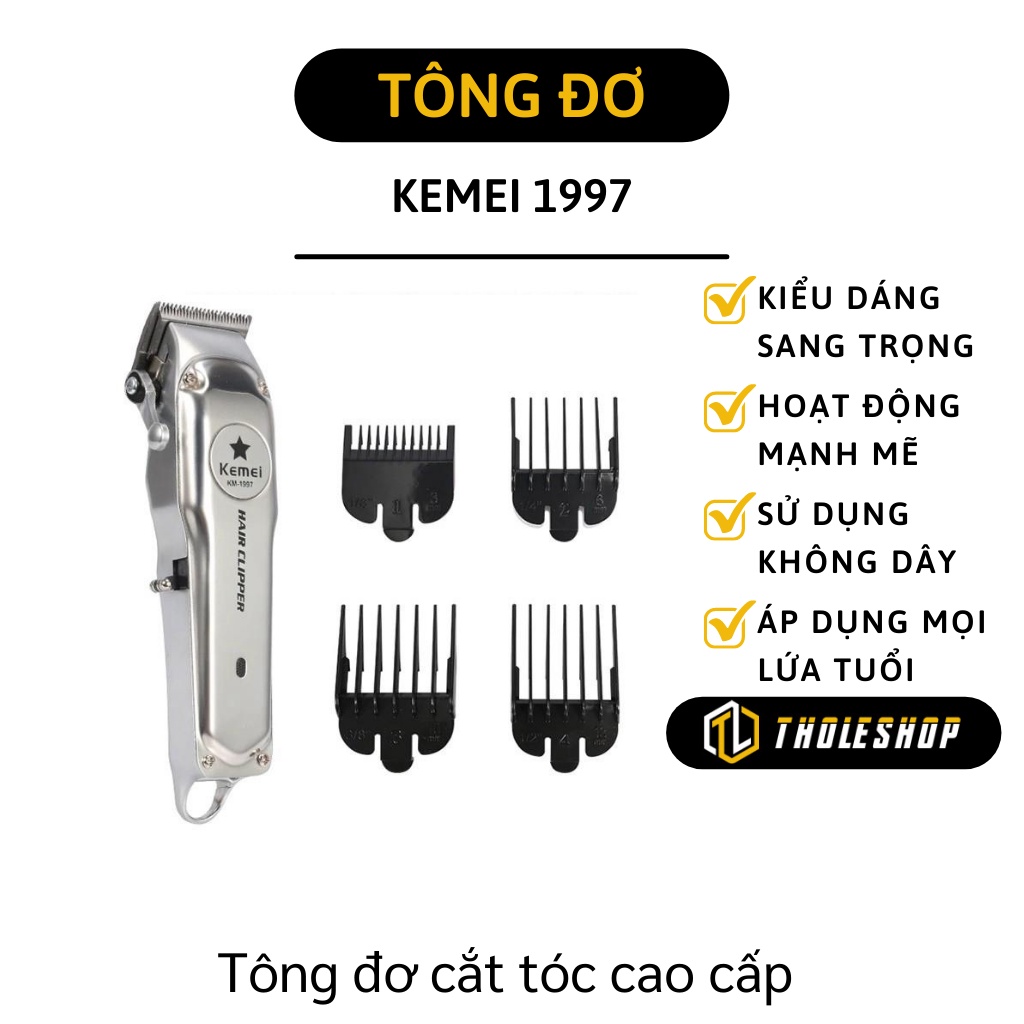 Tông Đơ - Tông Đơ Cắt Tóc Chuyên Nghiệp Kemei 1997 Có Thể Dùng Cho Bé 8288