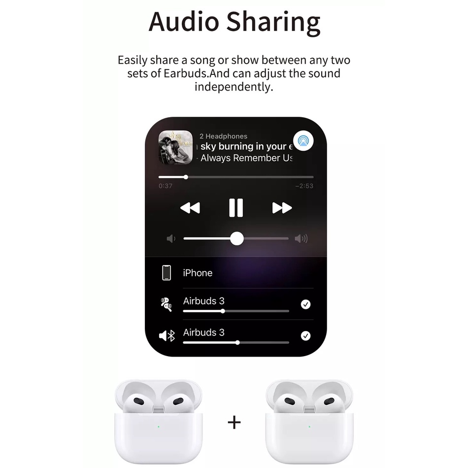 Tai nghe không dây WIWU Airbuds 3 tích hợp sạc không dây , tặng kèm ốp . Hàng chính hãng nhập khẩu