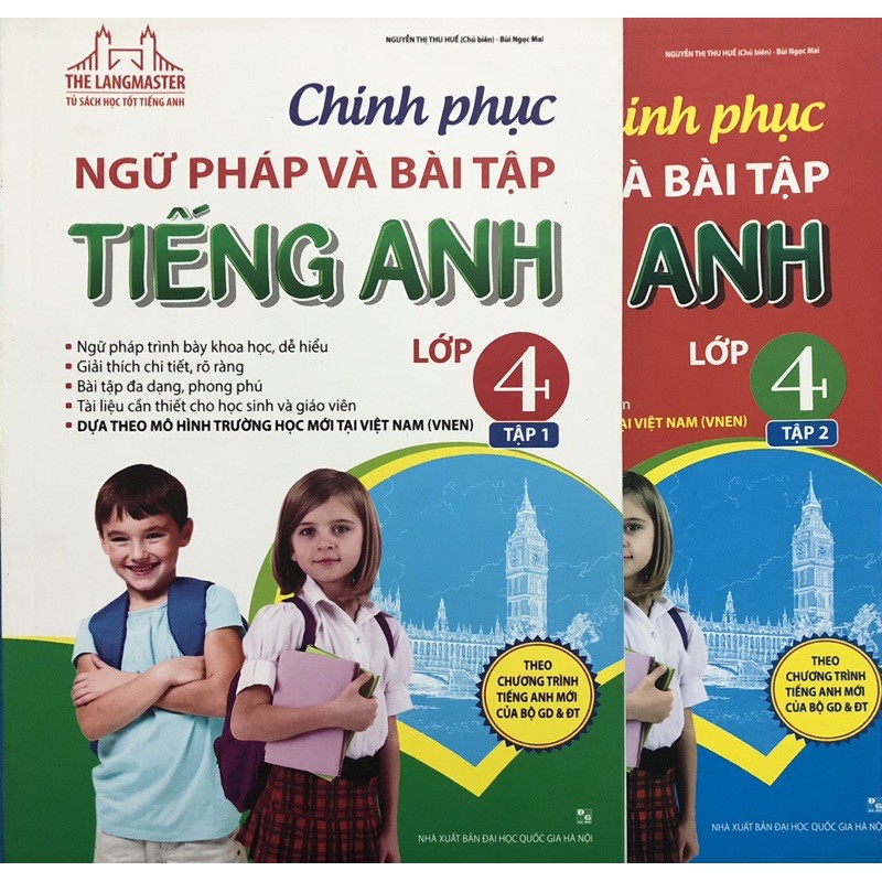 Sách - Chinh phục ngữ pháp và bài tập Tiếng Anh lớp 4 (Combo 2 tập)