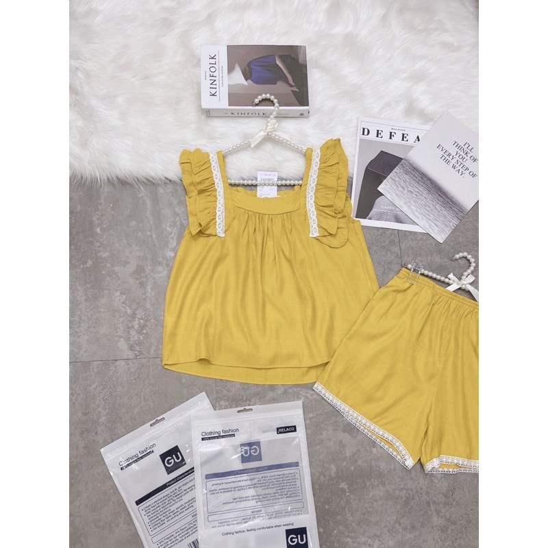 SNU312 BỘ ĐÙI NỮ GU ĐŨI TẰM  TAY CÁNH TIÊN VAI REN | BigBuy360 - bigbuy360.vn