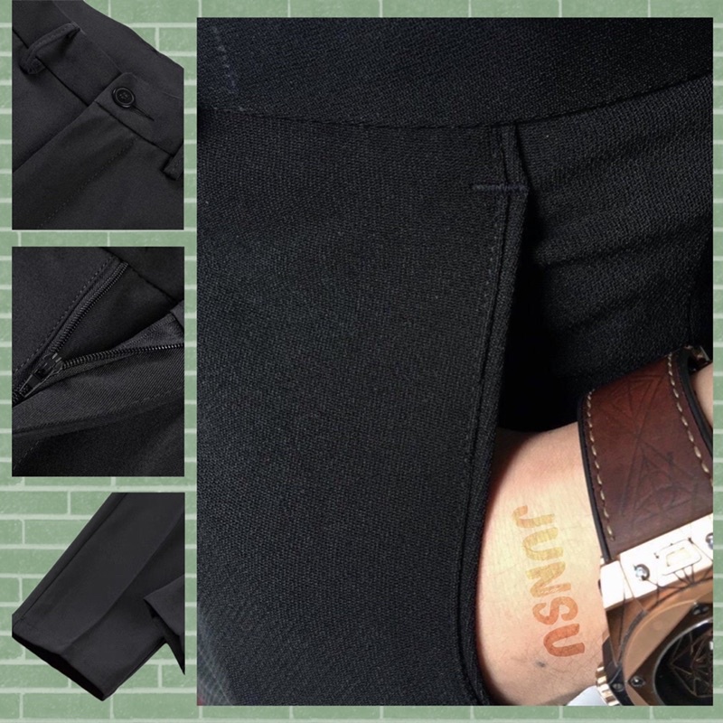 Quần tây nam ống côn Premium ASOS vải tuyết hàn cao cấp viscose co giãn nhẹ thời trang nam âu hàn quốc JUNSU