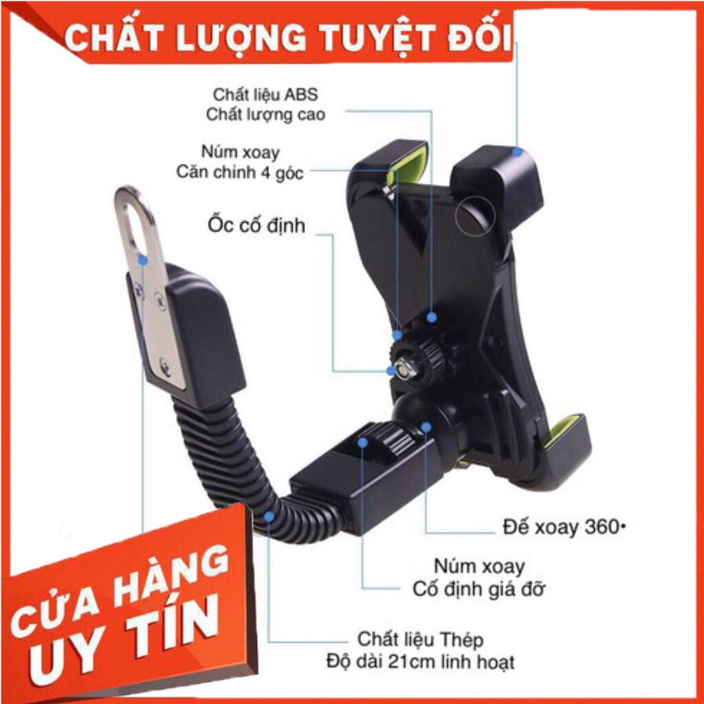 Giá Kẹp Điện Thoại Trên Xe Máy