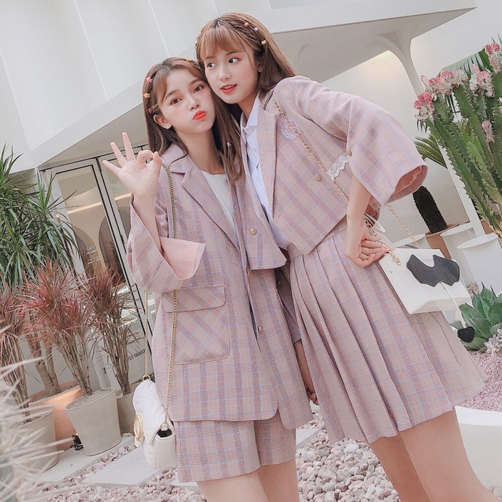 [Có sẵn] Set đồng  phục sinh viên phong cách Hàn Quốc cao cấp nhà Dory
