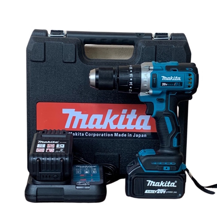 Máy Khoan Pin MAKITA 20V Hàng Cao Cấp, 3 Chức Năng, Động Cơ Không Chổi Than