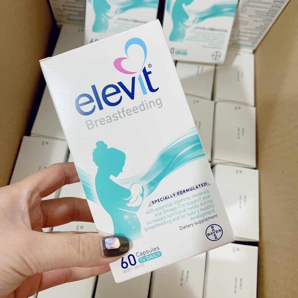 Elevit Breastfeeding  - Vitamin Tổng hợp cho mẹ Bầu Sau sinh 60 Viên  - Xuất xứ Úc Date: 06/2024