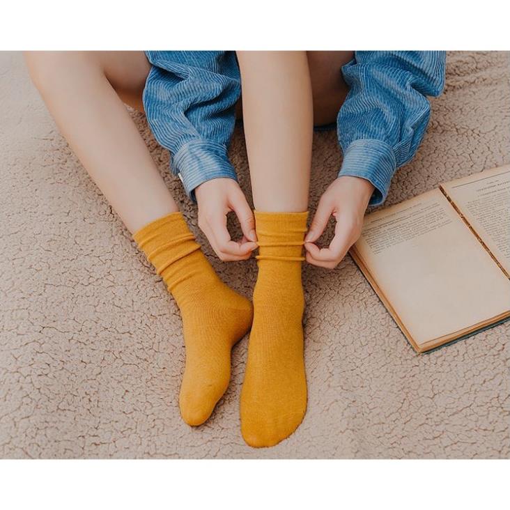 Tất nhún cao cổ Hàn Quốc chất đẹp nhiều màu ( Giao Ngẫu Nhiên ) B09