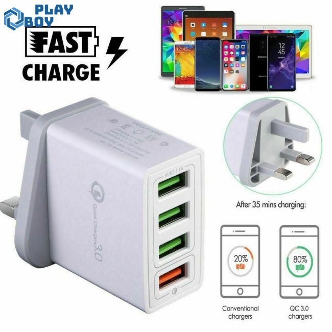 Củ Sạc Nhanh 4 Cổng Usb 3.0