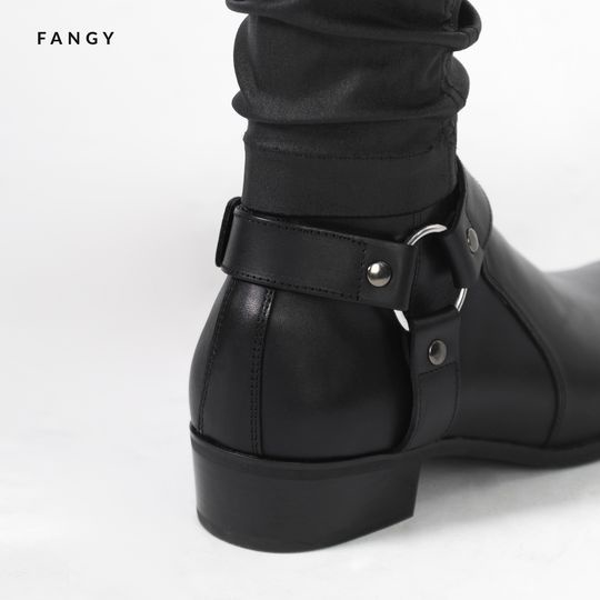 Giày Boot FANGY - The Harness Boots In Black