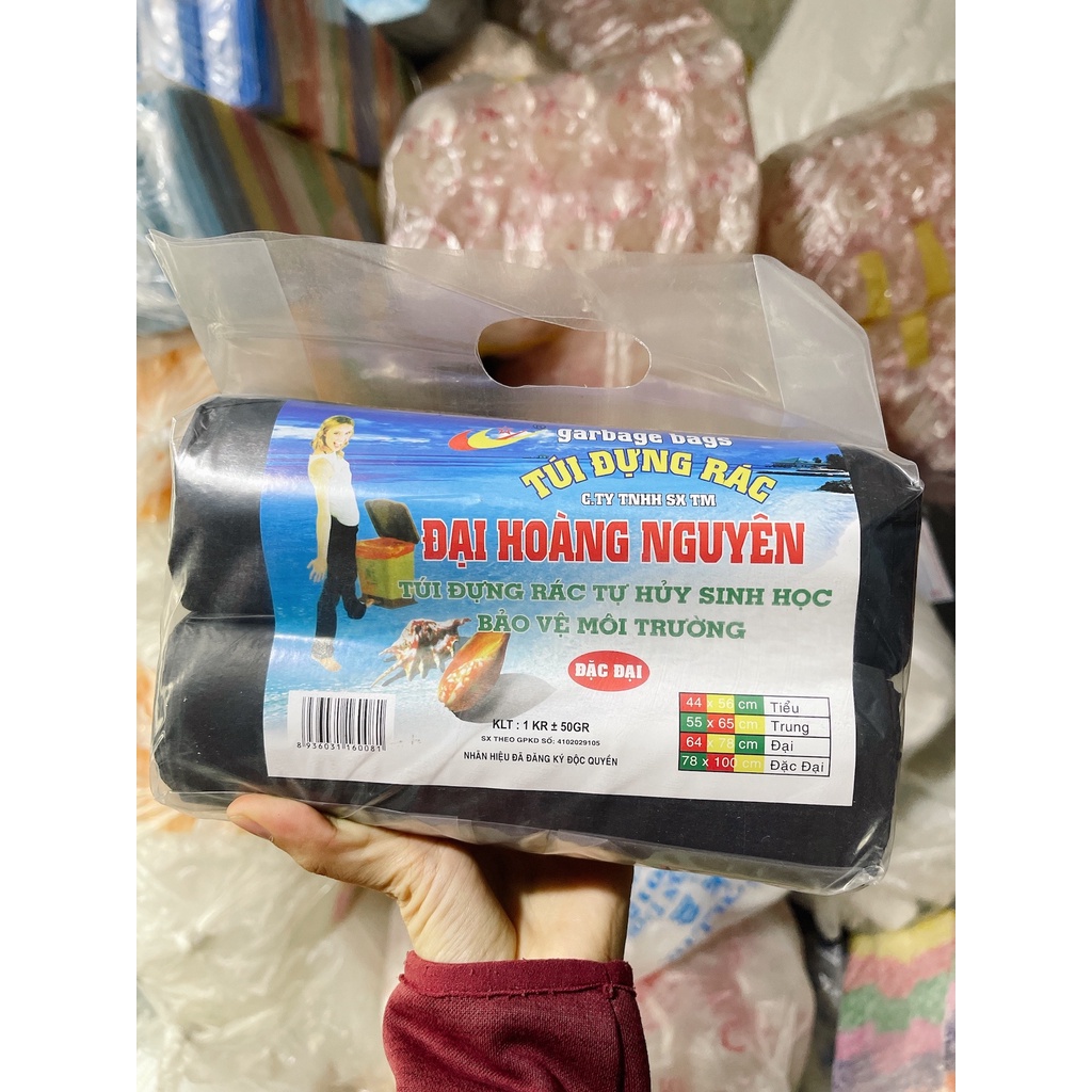 1KG Túi rácđen tự huỷ sinh học loại  Đặc đại - Đại Hoàng Nguyên