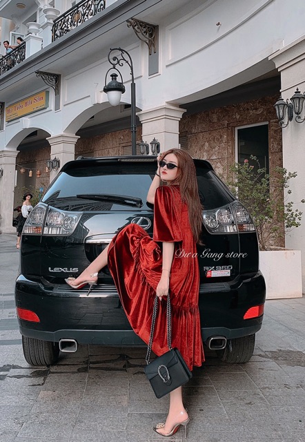 [Free ship] Đầm nhung đỏ Đầm dáng suông Dưa Gang store DFN01 sang chảnh cho quý cô sành điệu không bao giờ lỗi thời | BigBuy360 - bigbuy360.vn