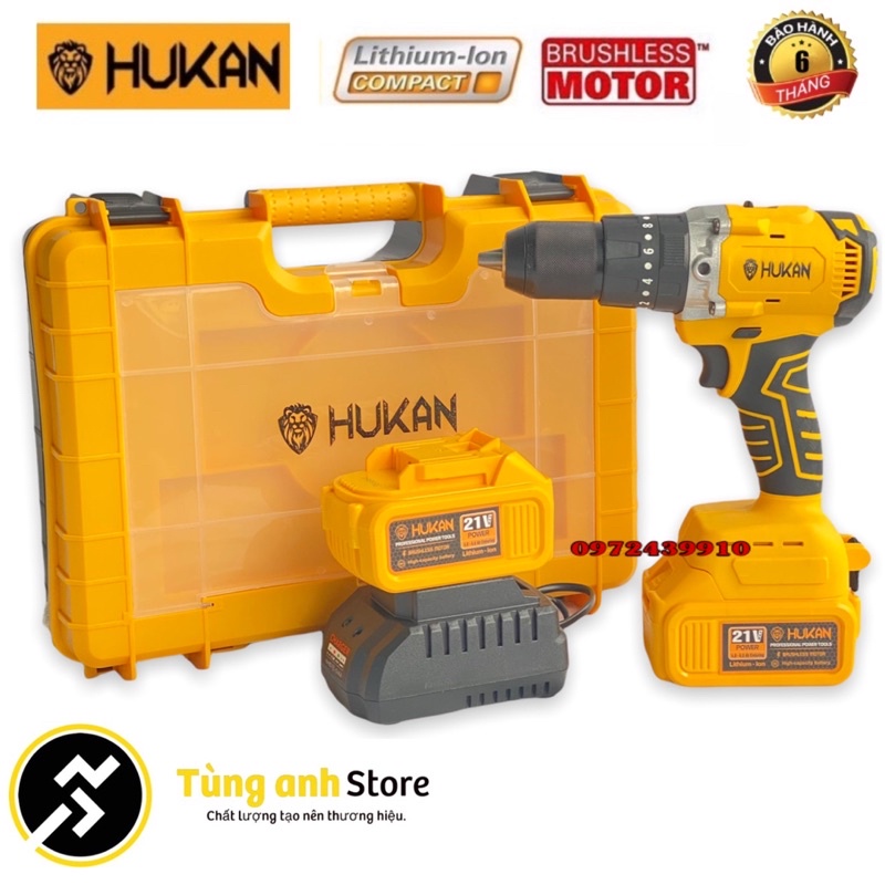 Khoan Pin HUKAN X7Pro 3 chức năng đầu kẹp 13ly không chổi than