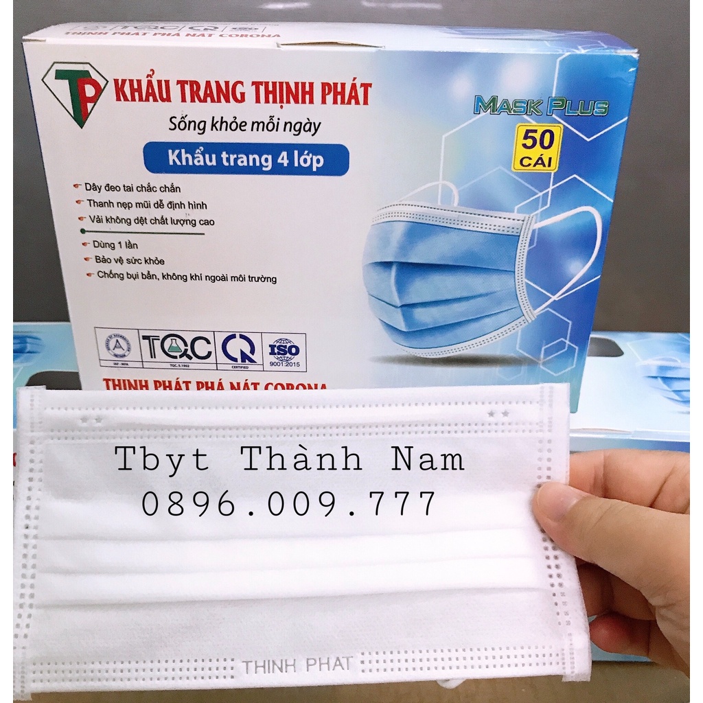 HỘP KHẨU TRANG Y TẾ 4 LỚP CAO CẤP KHÁNG KHUẨN THỊNH PHÁT