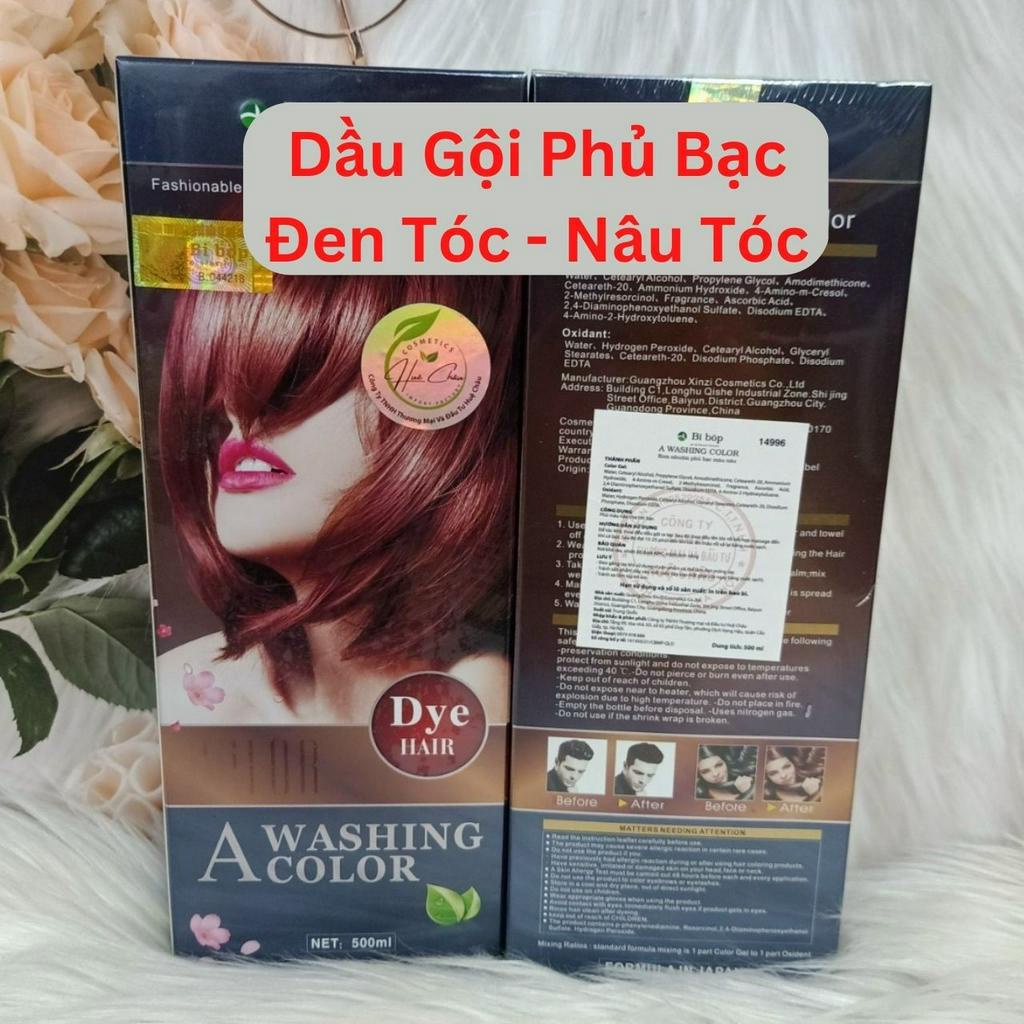 Dầu Gội Phủ Bạc Đen Tóc - Nâu Tóc chai 500ml