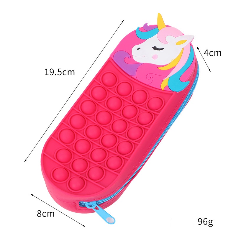 Hộp đựng bút silicon POPIT khoá kéo siêu bền, tiện lợi cho bé