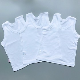 Combo 3 áo thun ba lỗ trắng bé trai