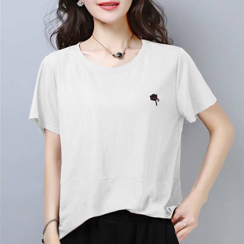 Áo Thun Tay Ngắn Plus Size Thời Trang Cho Phụ Nữ Trung Niên