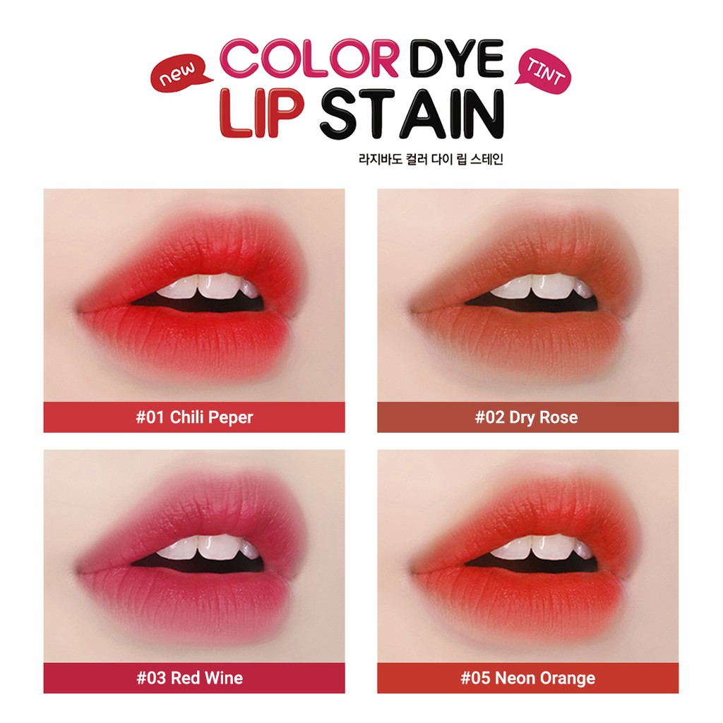 Son kem lì Hàn Quốc lên màu chuẩn, lâu trôi Color Dye Lip Stain dạng nước – 04 màu son đẹp - Buysales