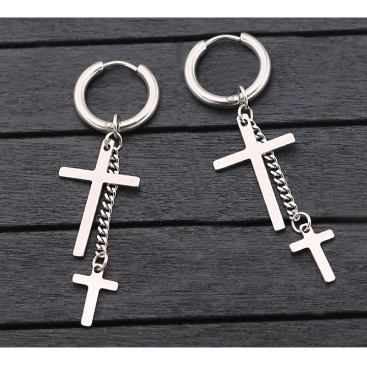 Bông Tai Nam KPOP Titan Không Đen TT 1691