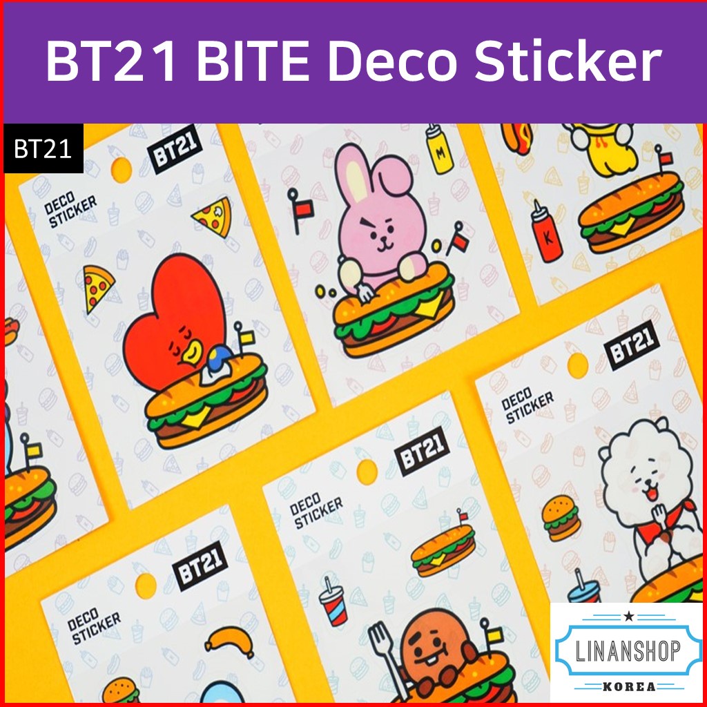 Miếng dán trang trí in hình BT21 Goods BITE