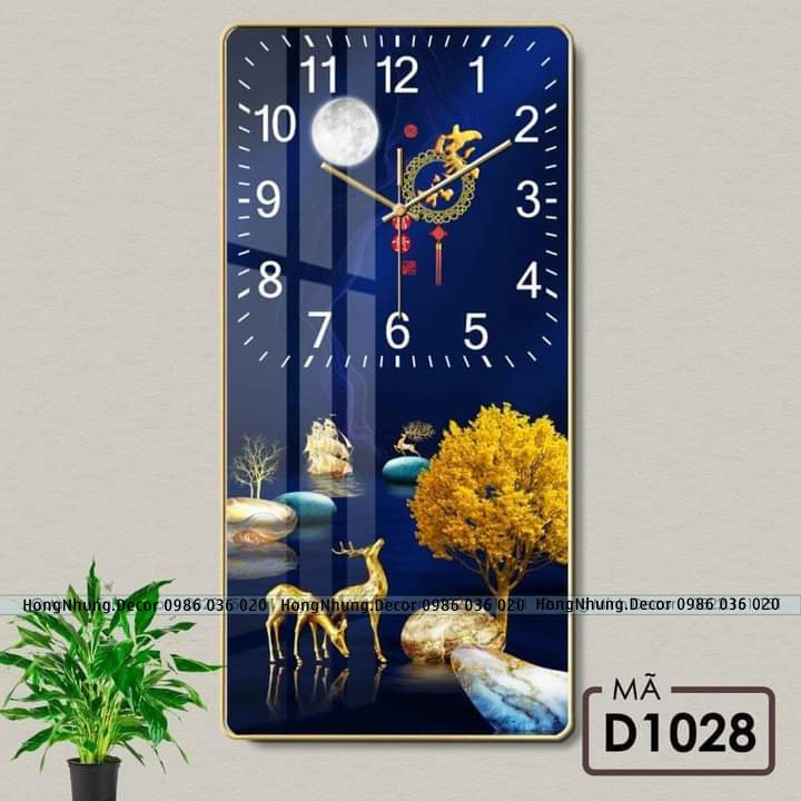 Tranh đồng hồ tráng gương 3d cao cấp giá xưởng [Tặng kèm pin,đinh treo đa năng không cần khoan tường]