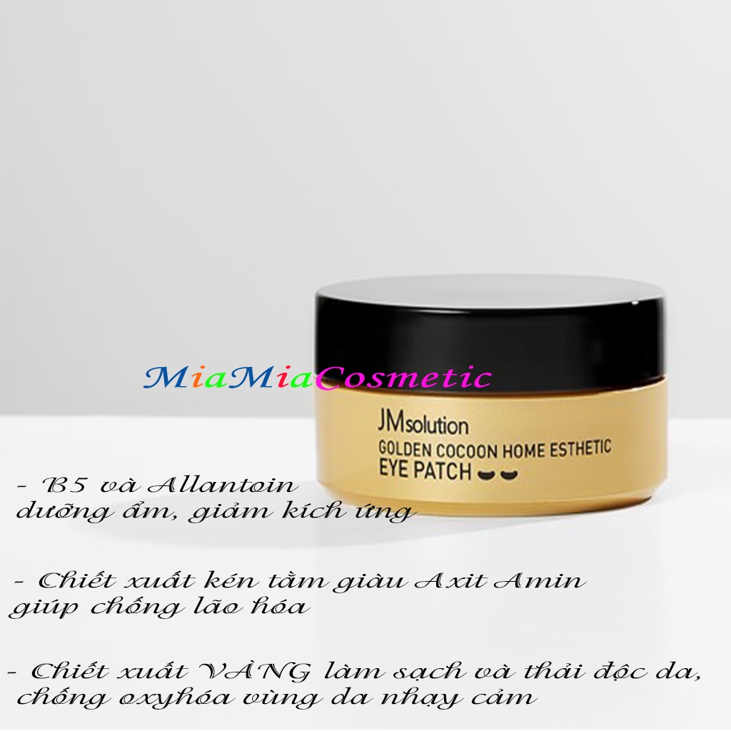 Mặt Nạ Mắt JM SOLUTION Kén Tằm Vàng Cải Thiện Nếp Nhăn, Chống Lão Hóa Jmsolution Golden Cocoon Home Esthetic Eye Patch