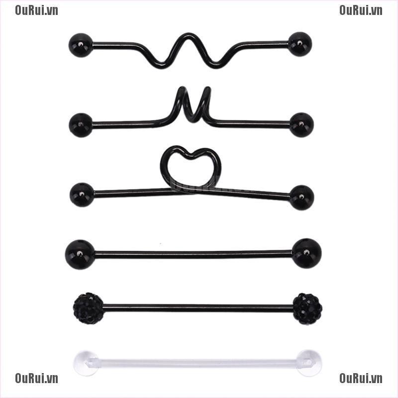 Bộ Khuyên Tai Bằng Thép Không Gỉ Thiết Kế Cá Tính Thời Trang