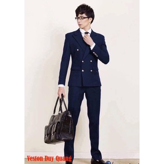 Vest Xanh Coban Cao Cấp 6 Cúc Hàn Quốc, Thời Trang