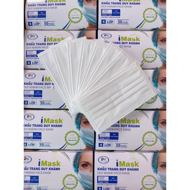 (Hộp 50 Chiếc)Khẩu Trang Y Tế 4 Lớp Chính Hãng Công Ty | BigBuy360 - bigbuy360.vn