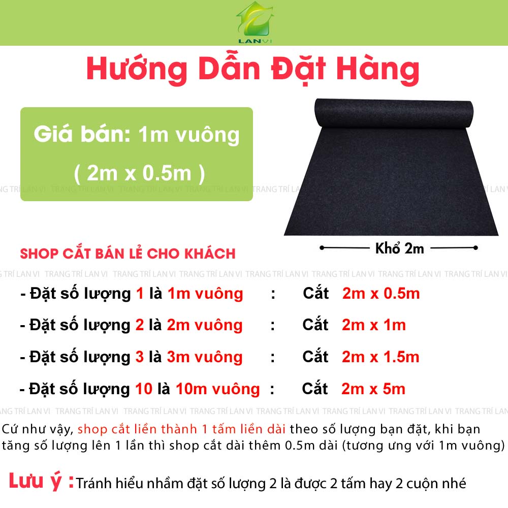 Thảm nỉ trải sàn nhà, thảm lót sàn nhà đẹp giá rẻ dày 3mm màu đen trải văn phòng, phòng ngủ, sự kiện