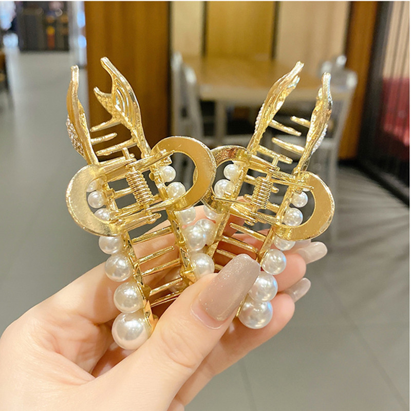 Kẹp tóc đính hạt ngọc trai kiểu dáng sang trọng cho nữ