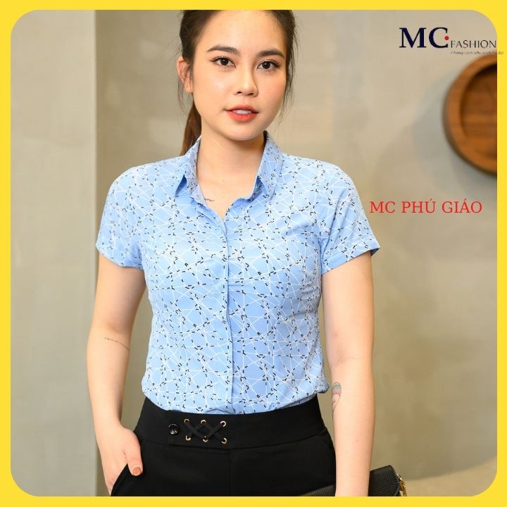 Sơ Mi Công Sở Đẹp Tay Cộc MC Fashion A668 Silk Mát Nhẹ Thấm Hút Mồ Hôi Không Nhăn
