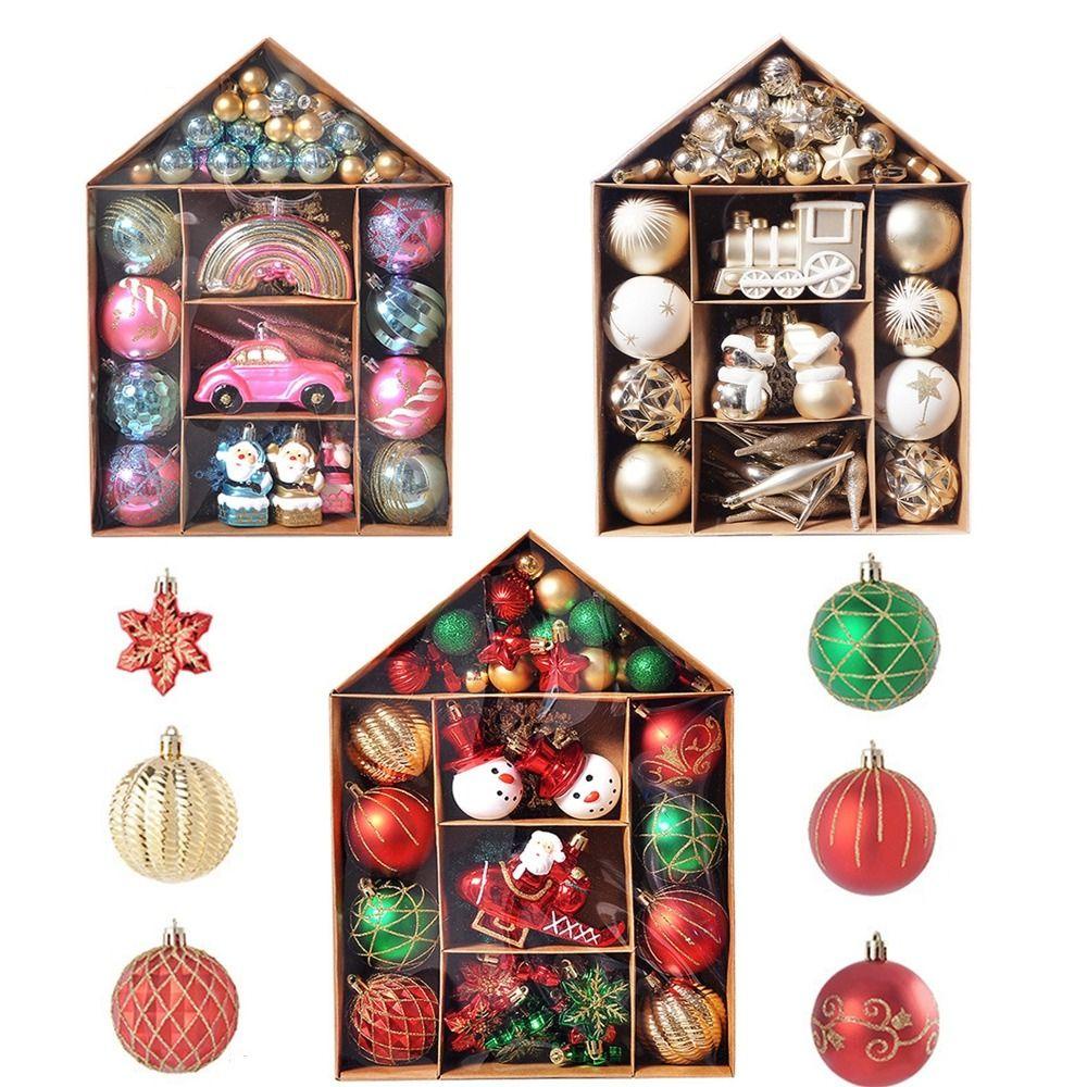 Bộ Quả Cầu Tuyết / Ông Già Noel / Bông Tuyết Nhiều Màu Trang Trí Giáng Sinh
