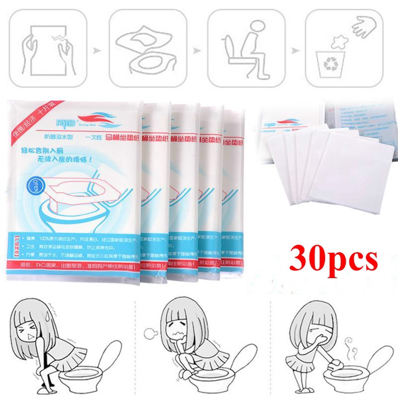 30 Giấy Lót Bồn Cầu Dùng Một Lần An Toàn Cho Sức Khỏe: 30 Miếng