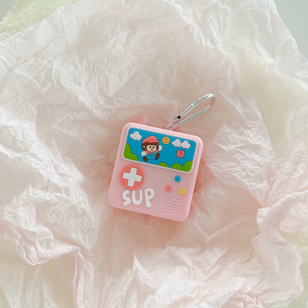 Vỏ Bảo Vệ Hộp Sạc Tai Nghe Samsung Galaxy Buds Live Bằng Silicon Mềm Hình Máy Chơi game Mario 3D Dễ | Buds 2 | Vỏ Bảo Vệ Hộp Sạc Tai Nghe bluetooth Không Dây Buds pro / Buds 2 pro