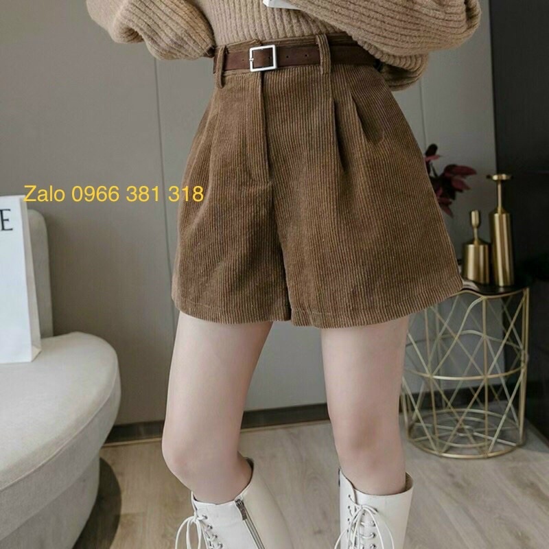 HÀNG CHÍNH HÃNG MÃ 66 quần short nữ chất nhung tăm siêu sang | BigBuy360 - bigbuy360.vn