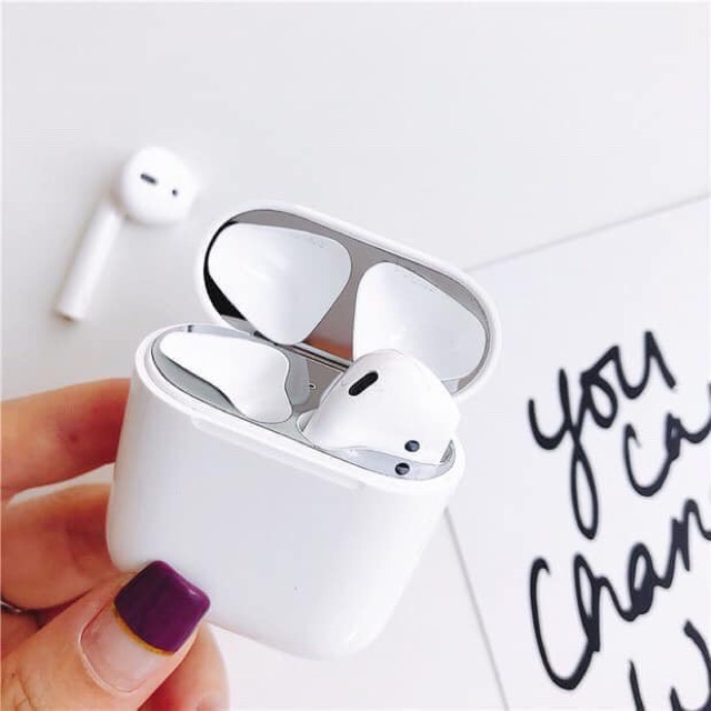 Miếng Dán Kim Loại Chống Bụi Chống Bẩn Bên Trong Tai Nghe Airpod 1M:16.6k, 2M: 30K