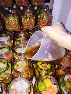 Chanh đào ngâm mật ong